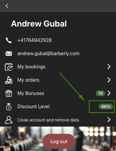 Discount level Discount level