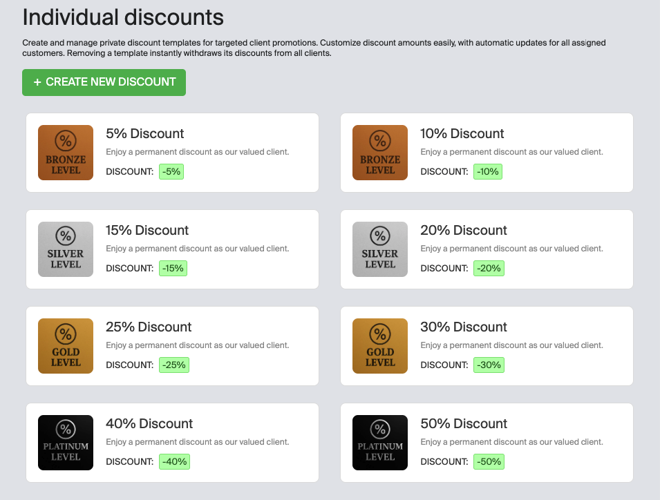 Barbershop Individual discounts Barbershop Individual discounts