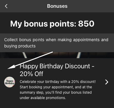 Select Birthday Bonus Select Birthday Bonus